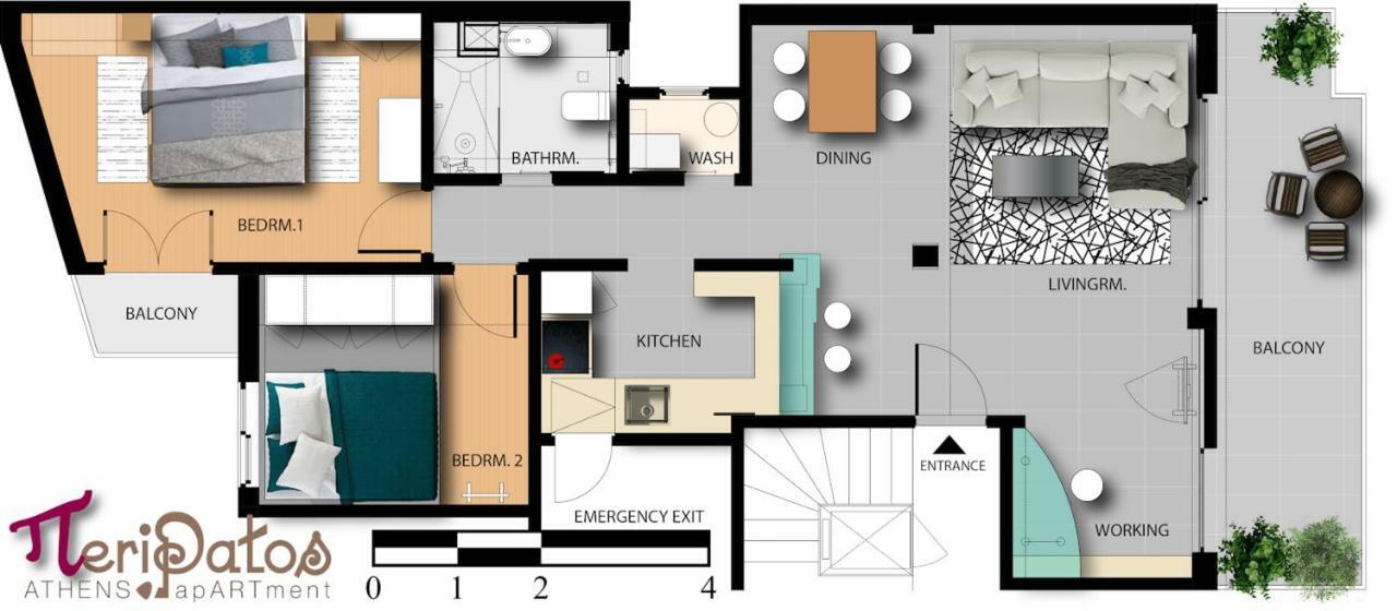 Peripatos Apartment Atina Dış mekan fotoğraf